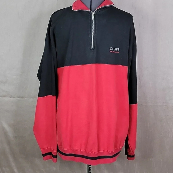CHAPS RALPH LAUREN 1/2 Zip Pullover‎ Sweatshirt L. - Picture 1 of 8